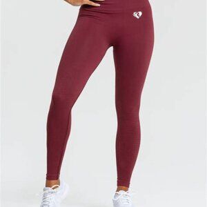 90 Degree By Reflex Burgundy Leggings
